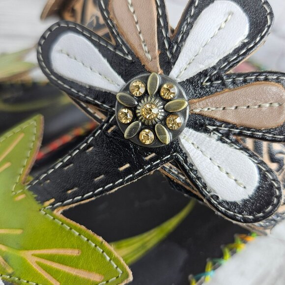 Elite By Corkys Flower Colorful Woven Strap Wedge Heel Sandals Womens 7 - Picture 13 of 16